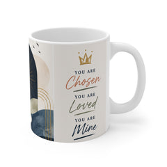 Inspirational Christian Coffee Mug 11oz — "The Lord Is My Shepherd; I Lack Nothing" with Cross & Nature Design