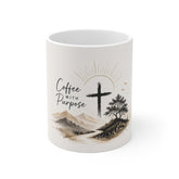 Coffee With Purpose Christian Mug — 'But First, Seek His Kingdom' Inspirational 11oz