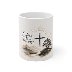 Coffee With Purpose Christian Mug — 'But First, Seek His Kingdom' Inspirational 11oz