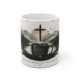 Christian Coffee Mug - "I Can Do All Things Through Christ" 11oz Inspirational Bible Verse Mug