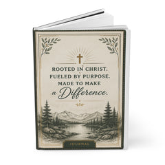 Christian Hardcover Journal – "Rooted in Christ. Fueled by Purpose. Made to Make a Difference."