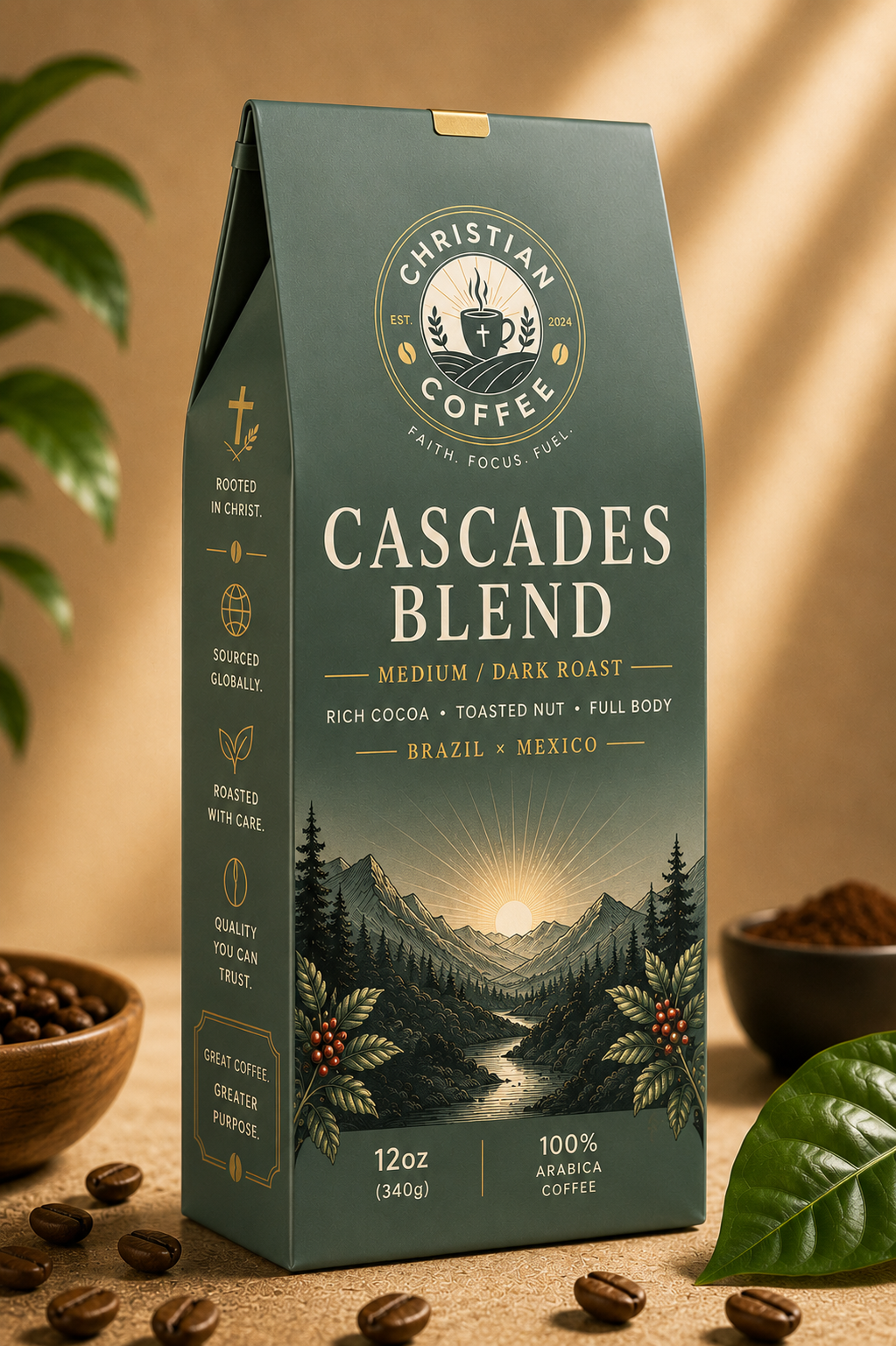 Cascades Blend – Medium / Dark Roast 12oz