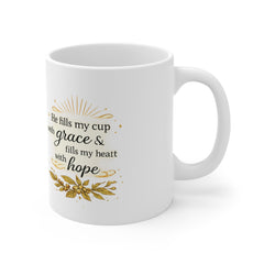 Cafe With Christ 11oz Christian Coffee Mug — Faith, Fellowship & Scripture Design