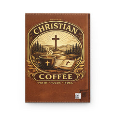 Christian Hardcover Journal — "Rooted in Christ / Christian Coffee" Inspirational Notebook