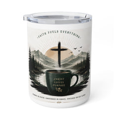 Christian Insulated Coffee Mug – "Faith Fuels Everything" 10oz