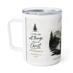 Christian Insulated Coffee Mug – "Faith Fuels Everything" 10oz