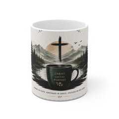 Christian Coffee Mug - "I Can Do All Things Through Christ" 11oz Inspirational Bible Verse Mug